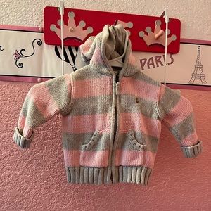 Ralph Lauren Baby pink and gray sweater 9 Months